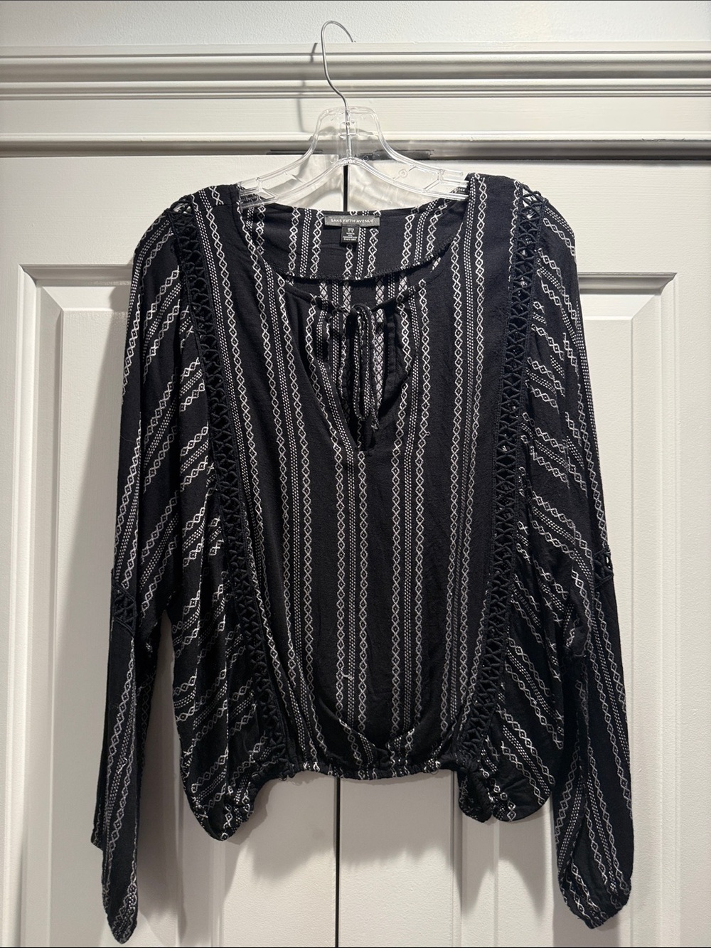 Women’s Black Striped Blouse - Saks Fifth Avenue